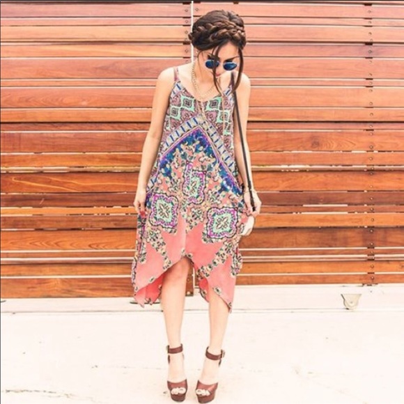 Design Lab Paisley Asymmetrical Dress - Picture 5 of 5